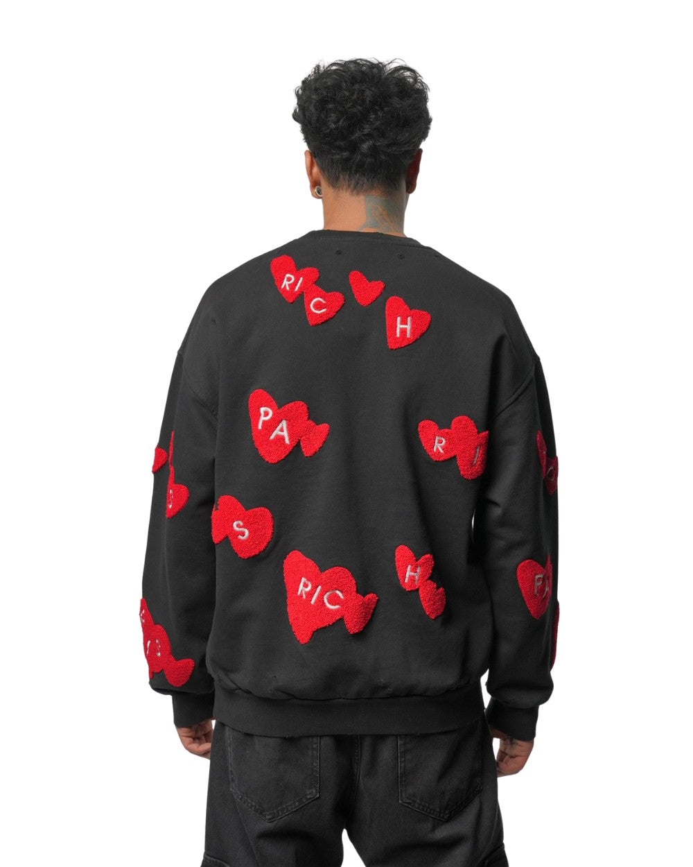 CREWNECK RICHES PARIS COEUR NOIR