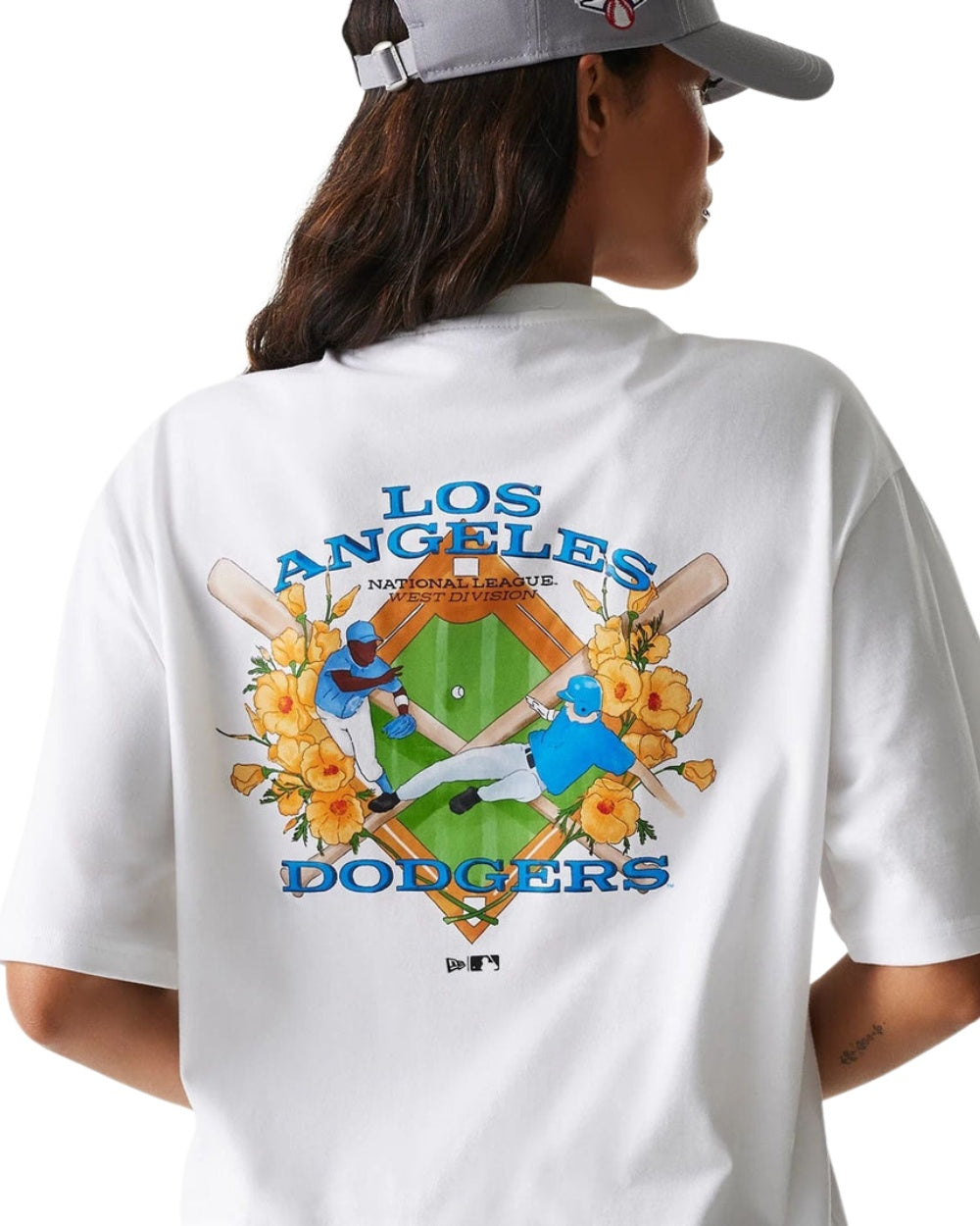 T-SHIRT NEW ERA BASEBALL GRAPH LA DODGERS BLANC