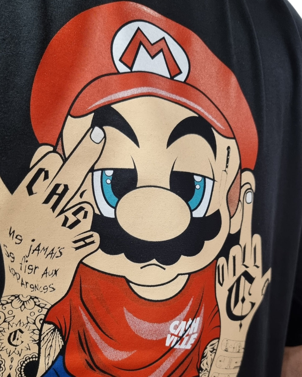 T-shirt Cashville Mario Noir