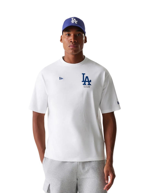 T-SHIRT NEW ERA BASEBALL GRAPH LA DODGERS BLANC