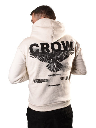 HOODIE GANGS CROW GK2284 BLANC - Cashville