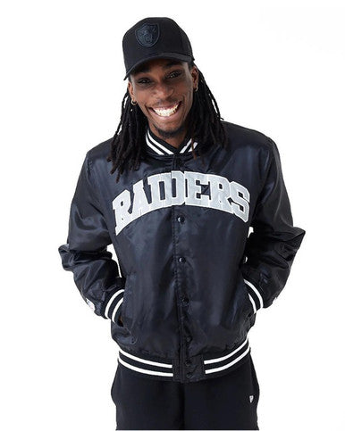 Veste Bomber NFL LAS VEGAS RAIDERS Satin NOIR - Cashville