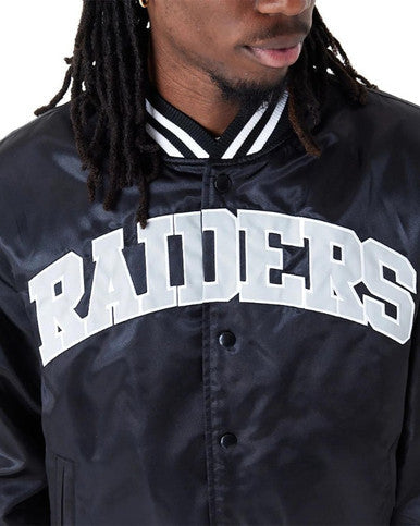 Veste Bomber NFL LAS VEGAS RAIDERS Satin NOIR - Cashville