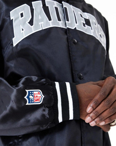 Veste Bomber NFL LAS VEGAS RAIDERS Satin NOIR - Cashville